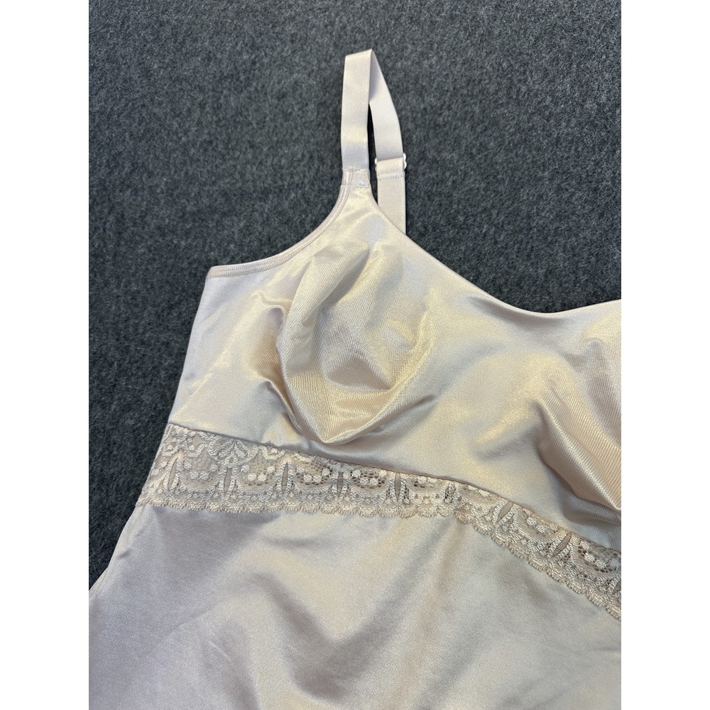 Ruby Ribbon Lace Cami Size 42 Tan Beige Support Shapewear 3024 Sculpting Cami - Picture 10 of 13